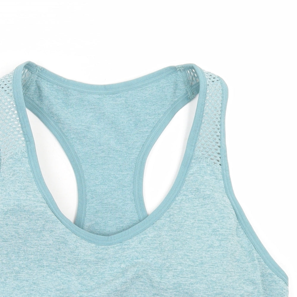Dunnes Stores Womens Blue  Polyamide Cropped Tank Size XL Round Neck