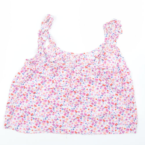 George Womens Multicoloured Floral Viscose Camisole Blouse Size 14 Scoop Neck