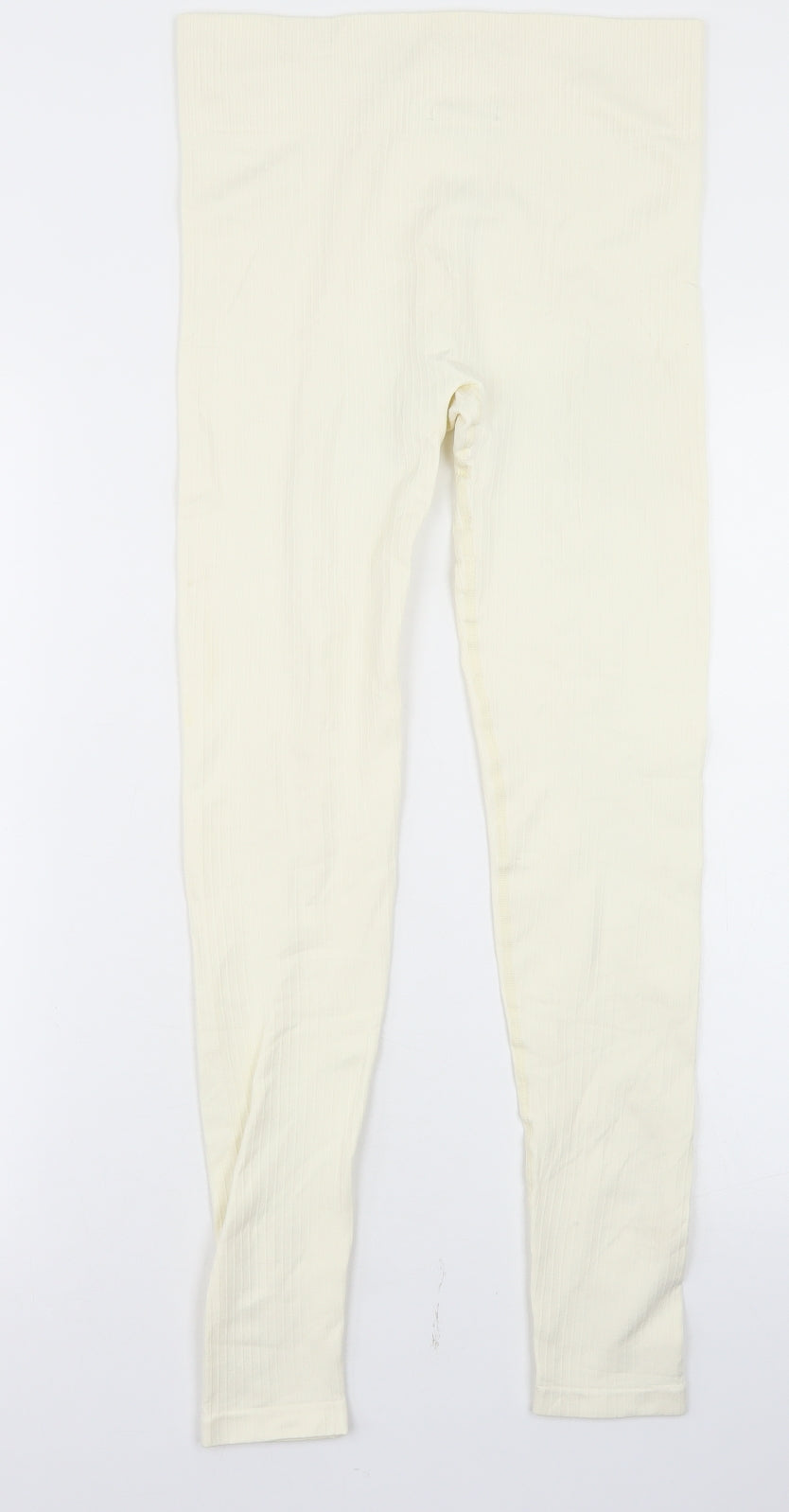 Boohoo Womens Ivory  Polyamide Compression Leggings Size 10 L27 in Regular