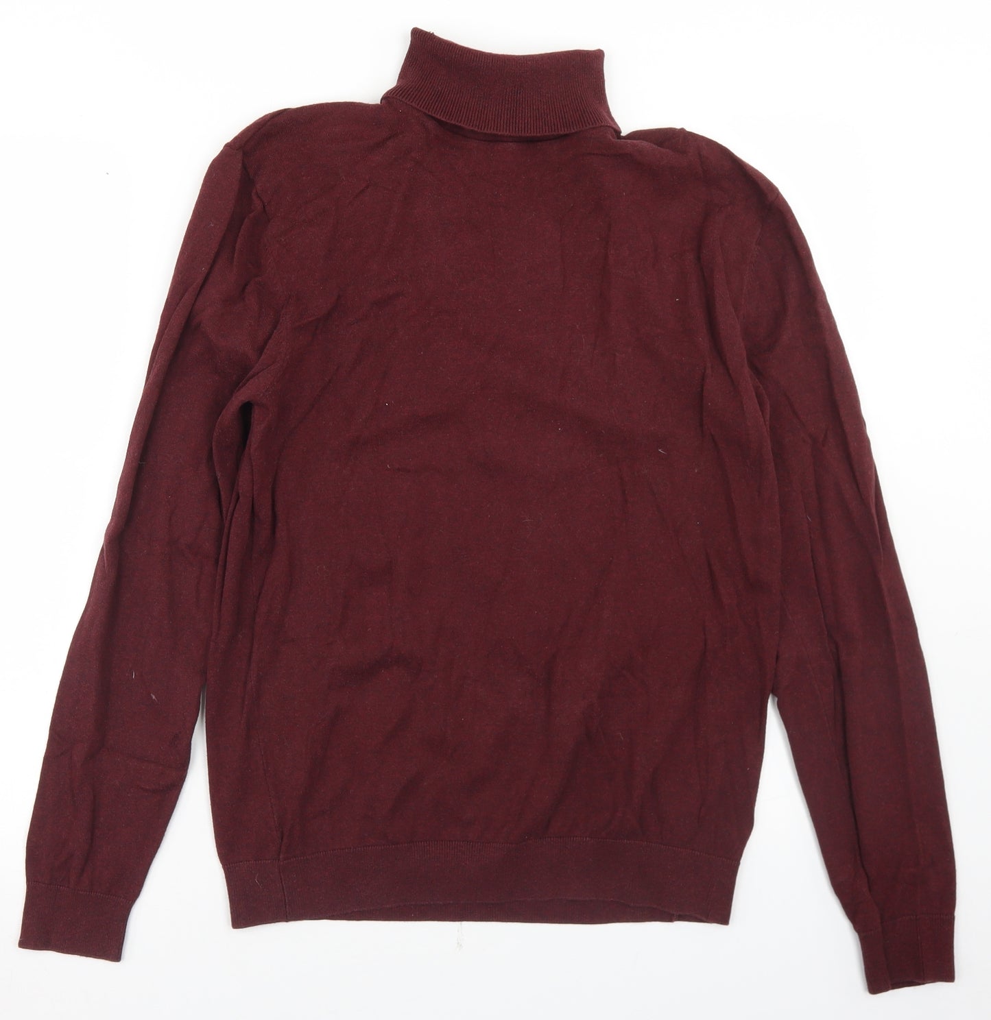 NEXT Mens Purple Roll Neck  Cotton Pullover Jumper Size L