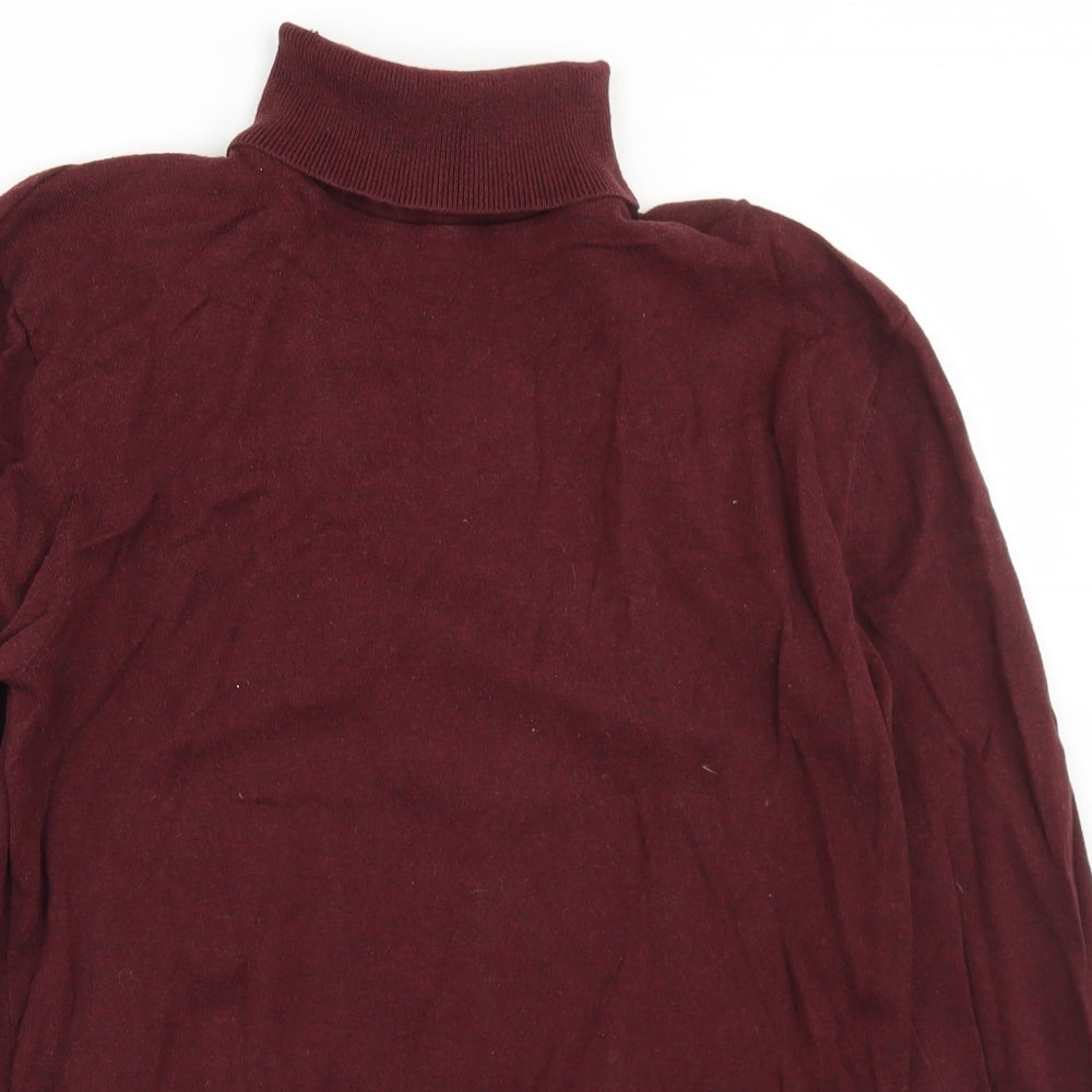NEXT Mens Purple Roll Neck  Cotton Pullover Jumper Size L