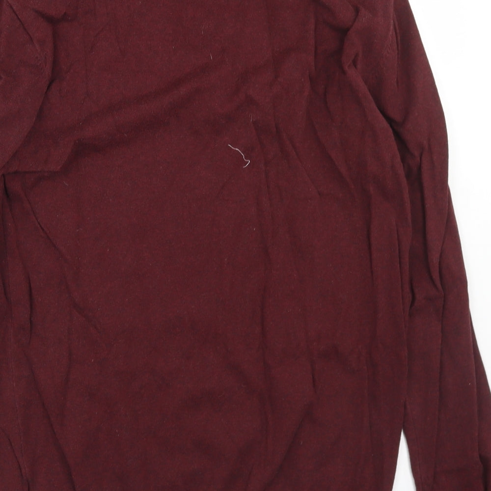 NEXT Mens Purple Roll Neck  Cotton Pullover Jumper Size L