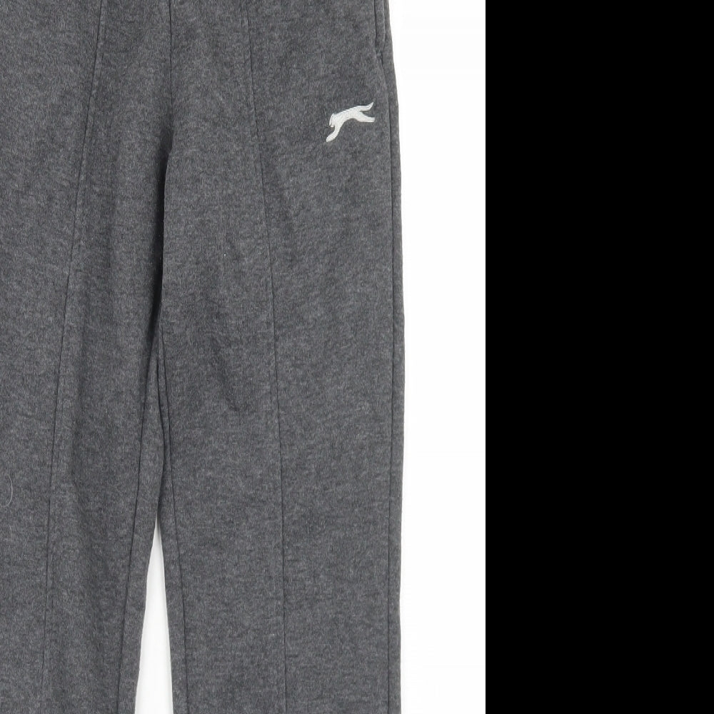 Slazenger Boys Grey  Polyester Jogger Trousers Size 9-10 Years  Regular Drawstring