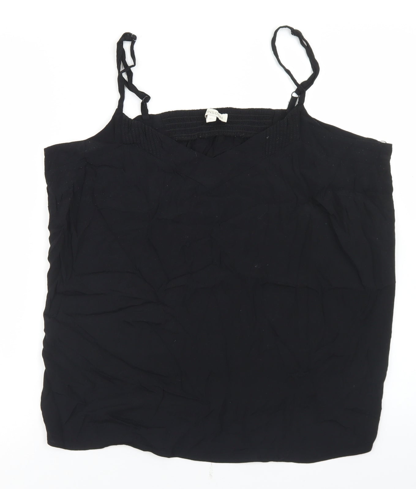 Monsoon Womens Black  Polyester Camisole Blouse Size XL V-Neck