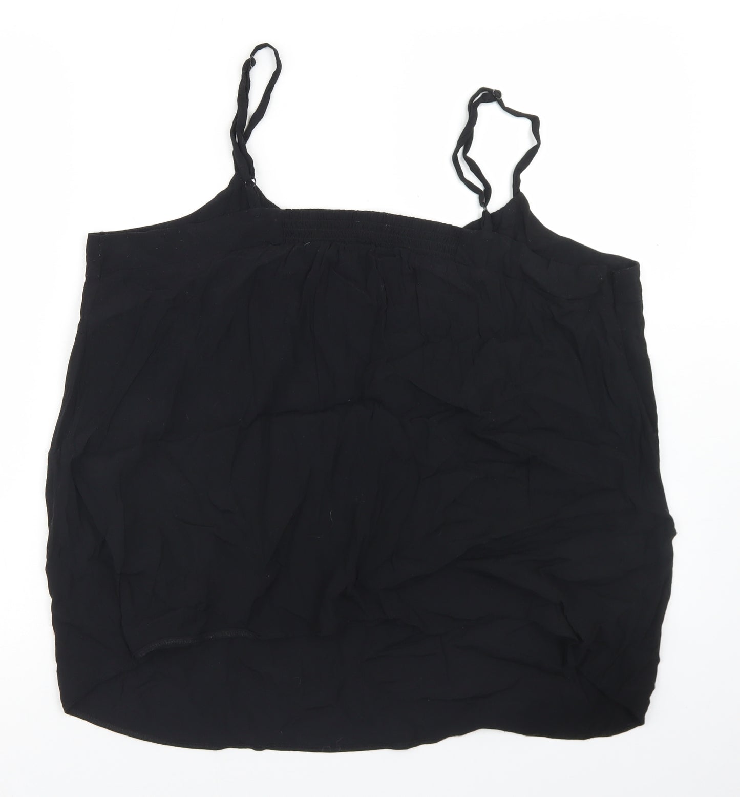 Monsoon Womens Black  Polyester Camisole Blouse Size XL V-Neck