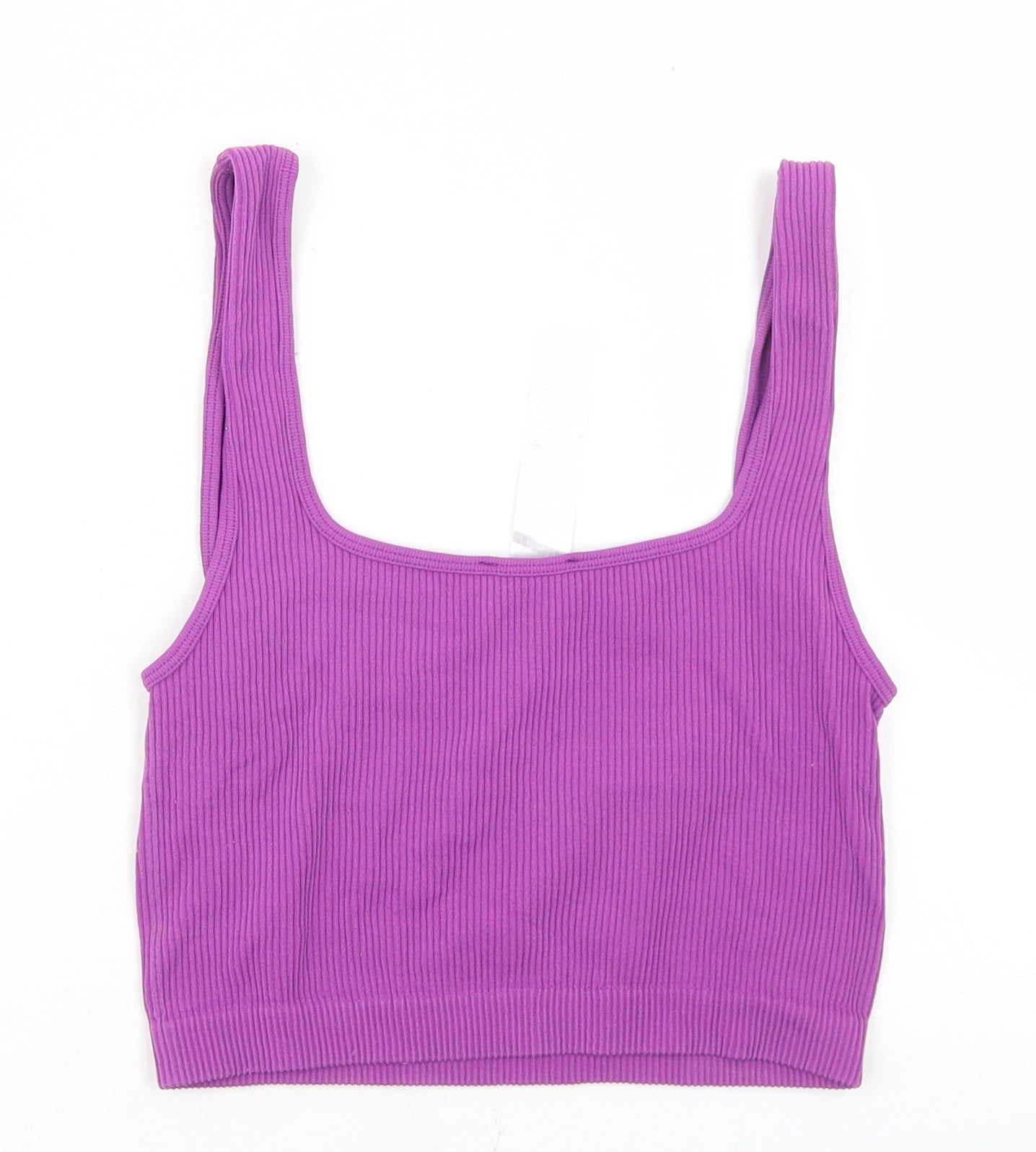 Zara Womens Purple  Polyamide Cropped Tank Size M Round Neck