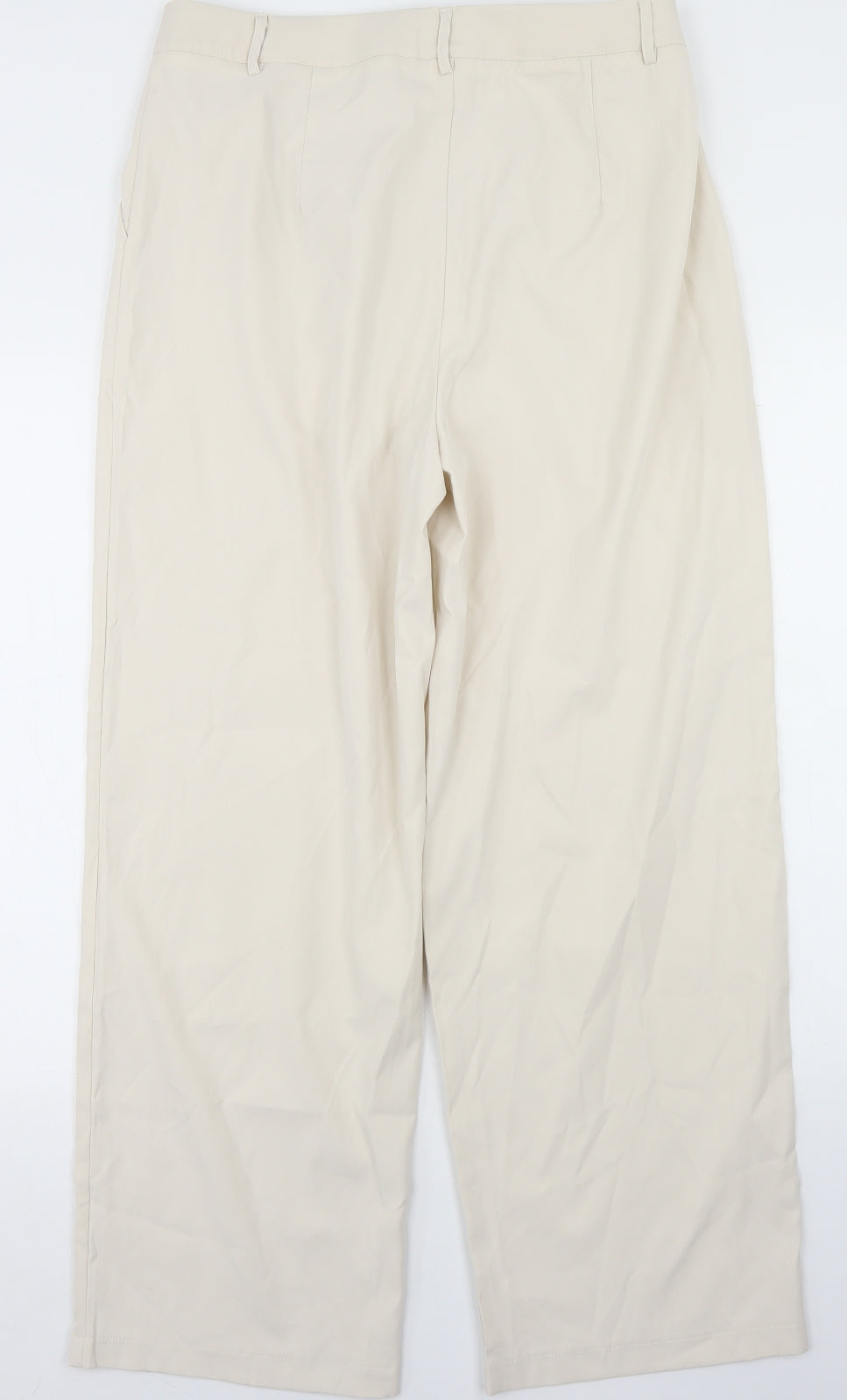 SheIn Womens Beige  Polyester Dress Pants Trousers Size XL L28 in Regular Button