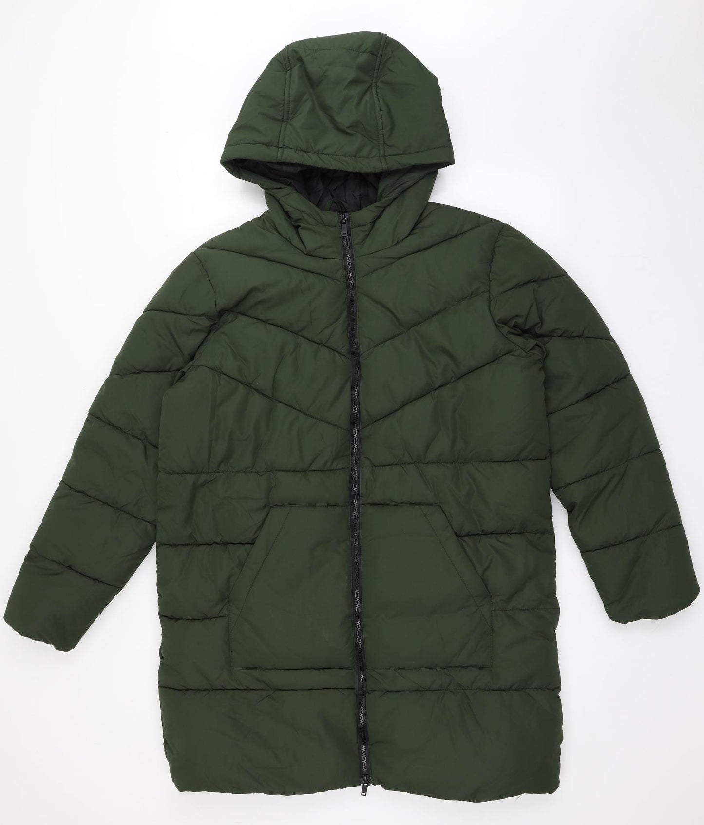 Noisy may Womens Green   Puffer Jacket Coat Size XL  Zip