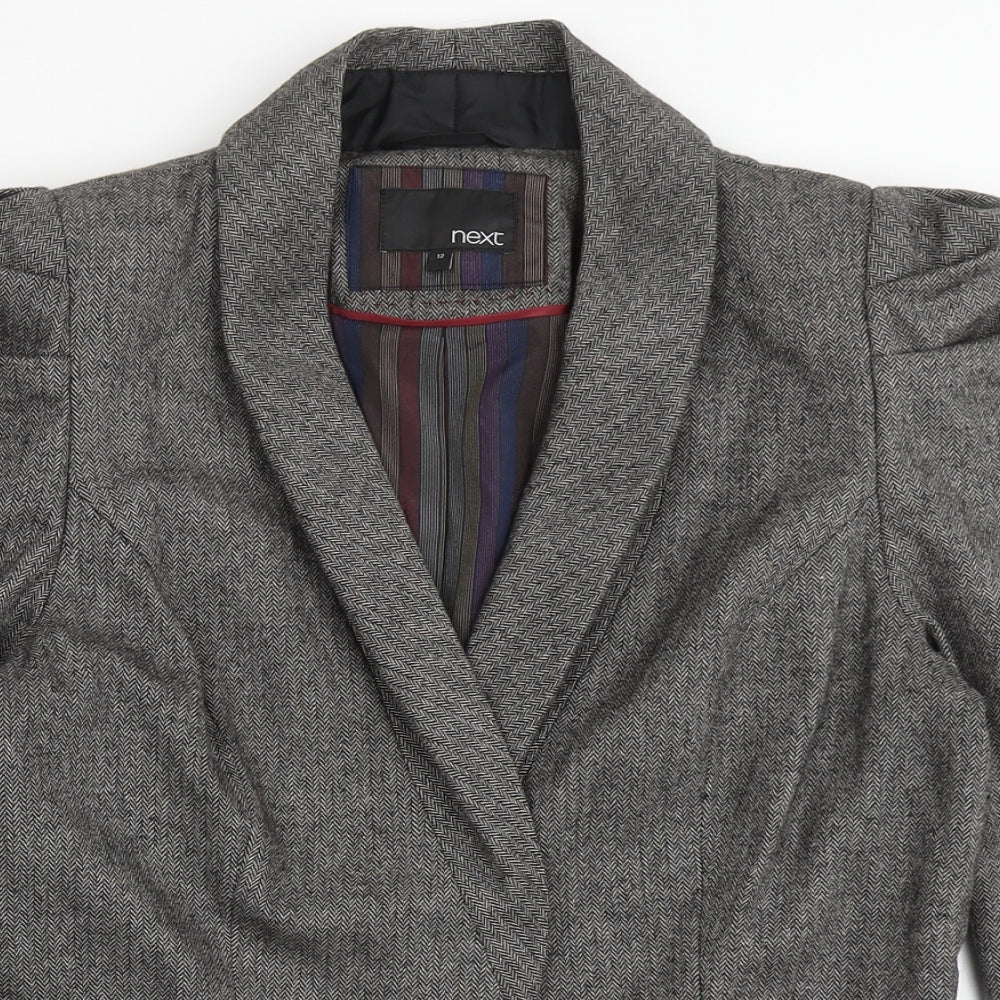 NEXT Womens Grey  Viscose Jacket Blazer Size 12