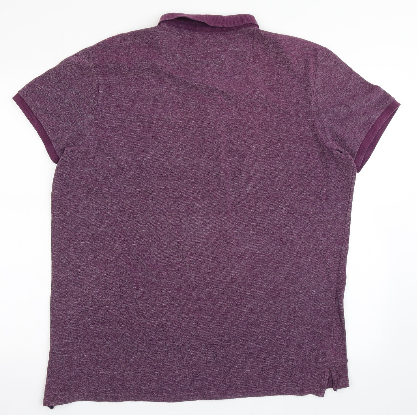 Le Shark Mens Purple  Cotton  Polo Size 2XL Collared Button