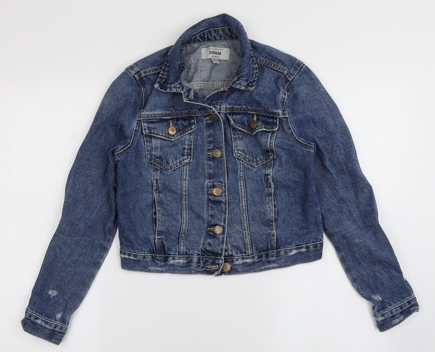 New Look Womens Blue   Jacket  Size 6  Button