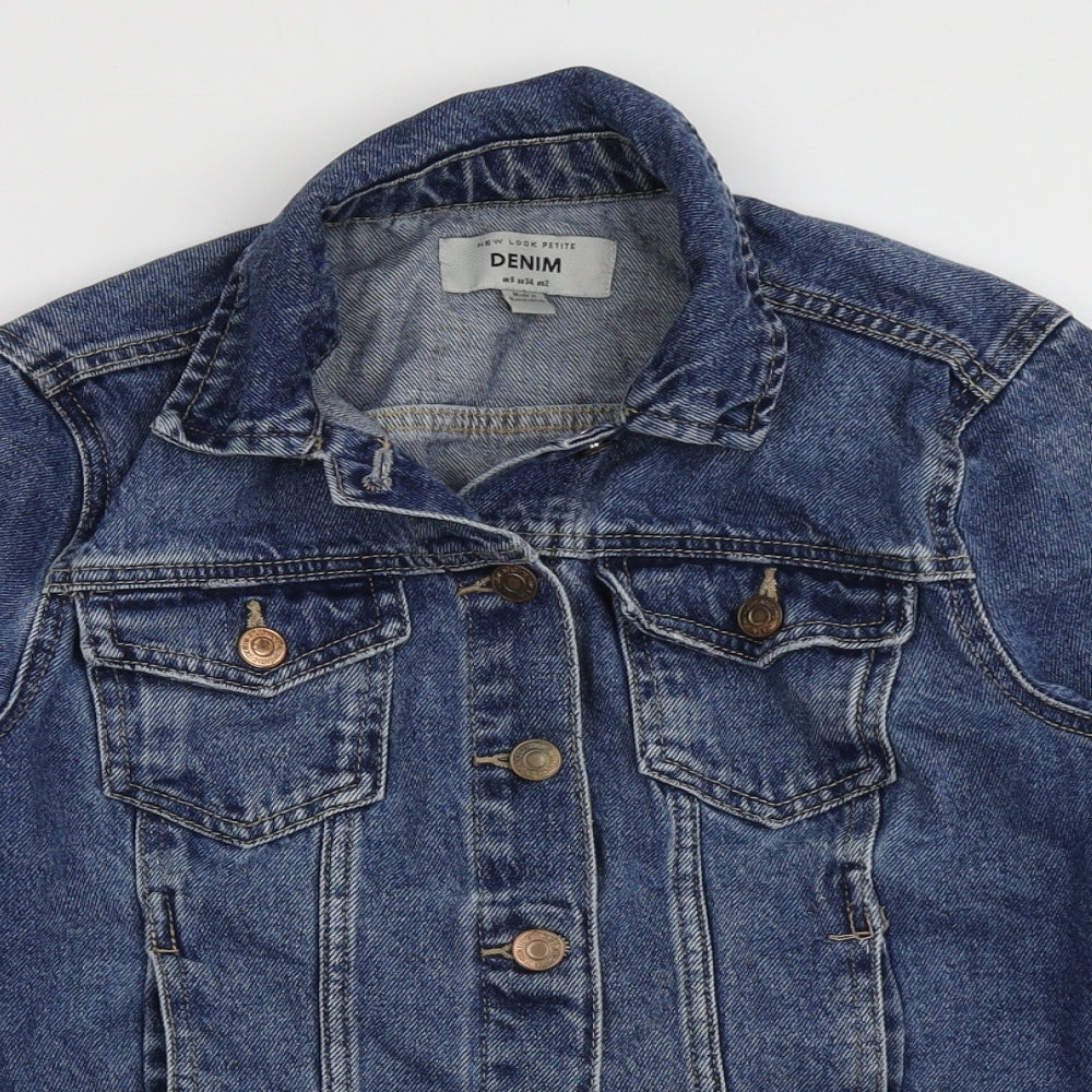 New Look Womens Blue   Jacket  Size 6  Button