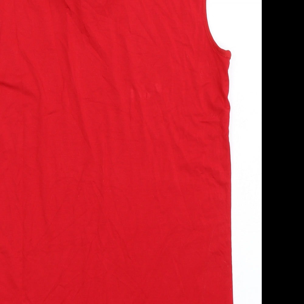 Gallery Womens Red  Polyester Basic Blouse Size 10 Cowl Neck