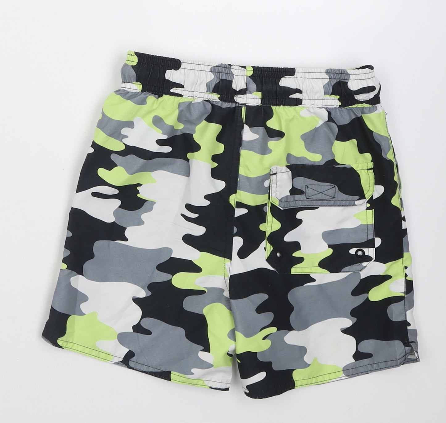 Very Boys Green Camouflage Polyester Sweat Shorts Size 7-8 Years  Regular Tie