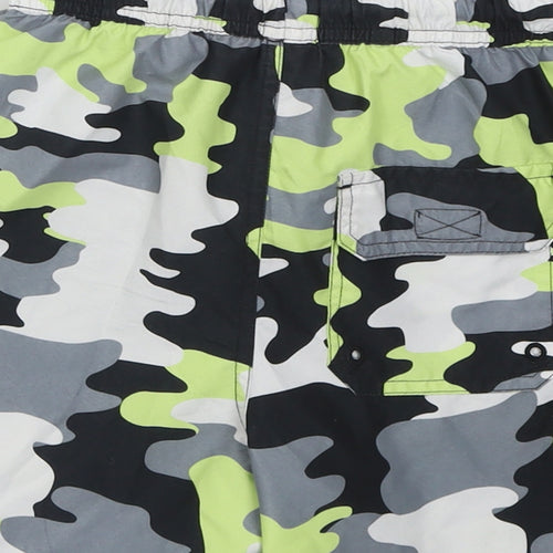 Very Boys Green Camouflage Polyester Sweat Shorts Size 7-8 Years  Regular Tie