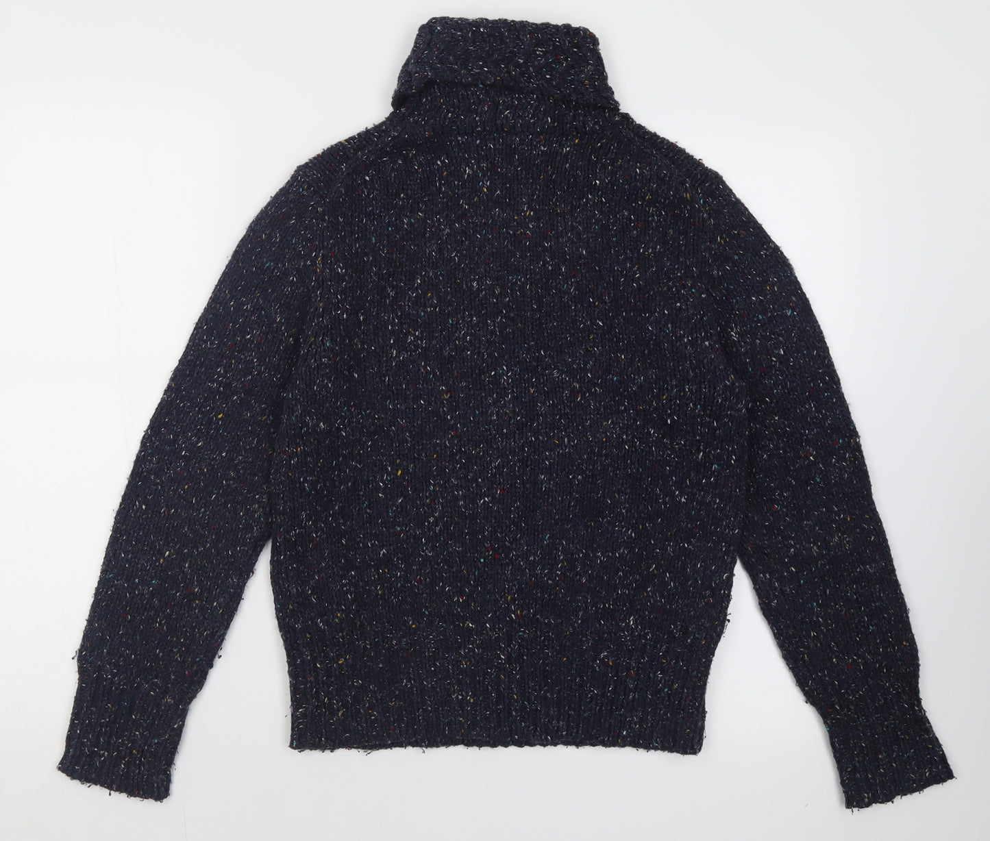 U2 Womens Blue Roll Neck  Acrylic Pullover Jumper Size M