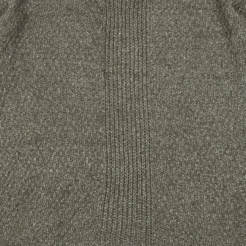 3Stones Womens Brown V-Neck  Acrylic Cardigan Jumper Size M