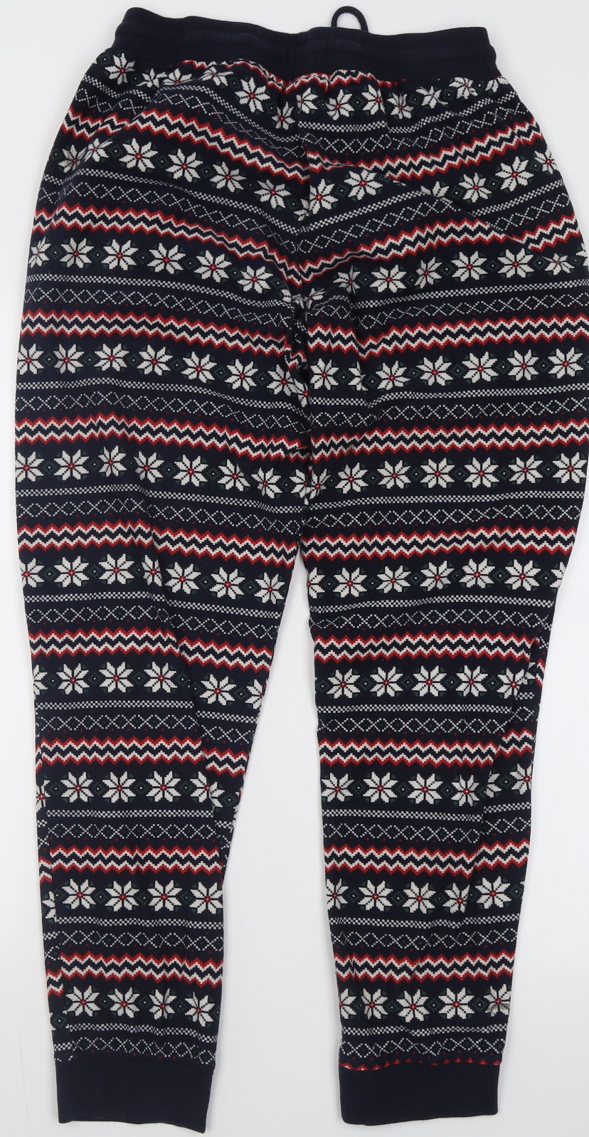 NEXT Mens Blue Geometric Polyester  Pyjama Pants Size M  Tie - Long