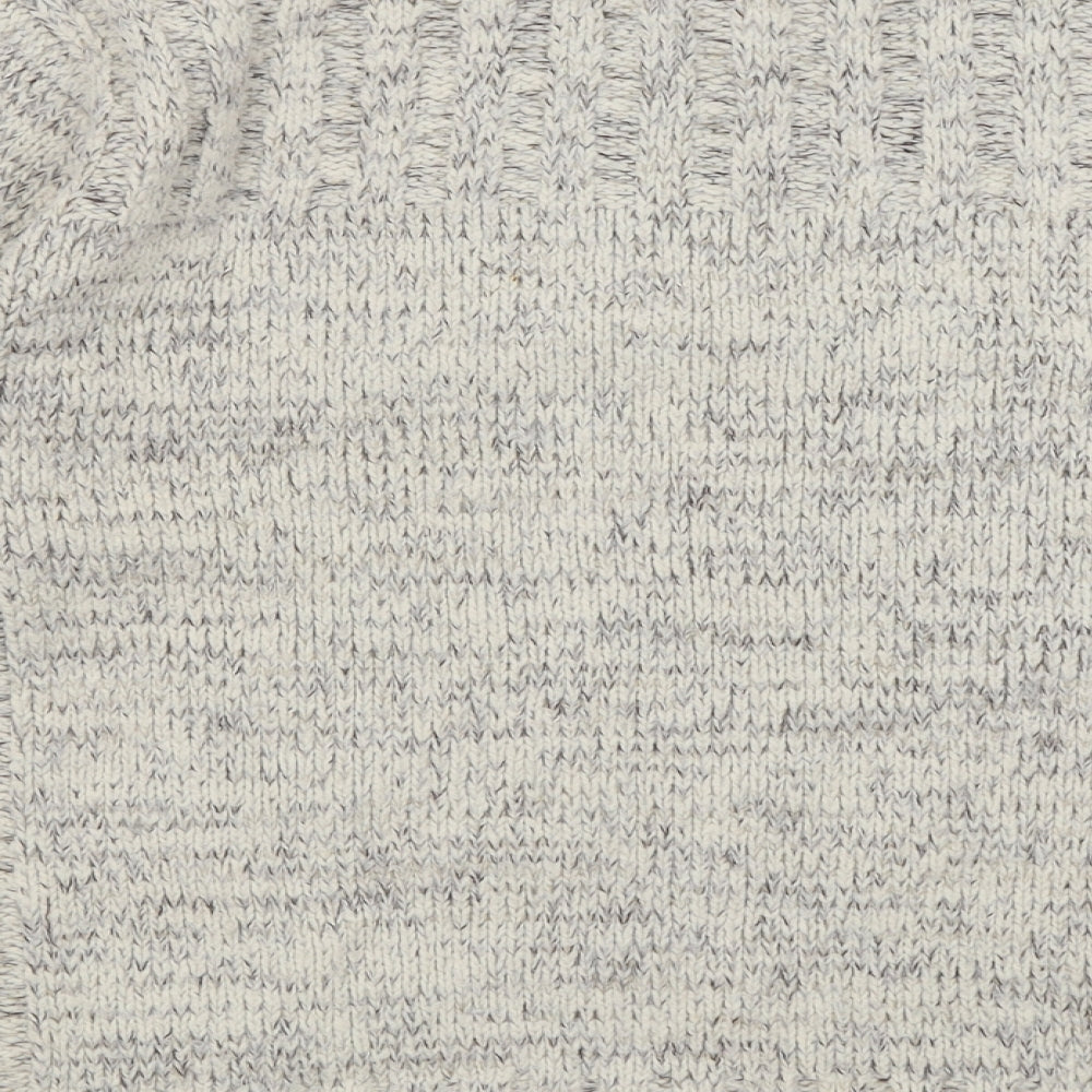 Blue Harbour Mens Beige High Neck  Acrylic Pullover Jumper Size L