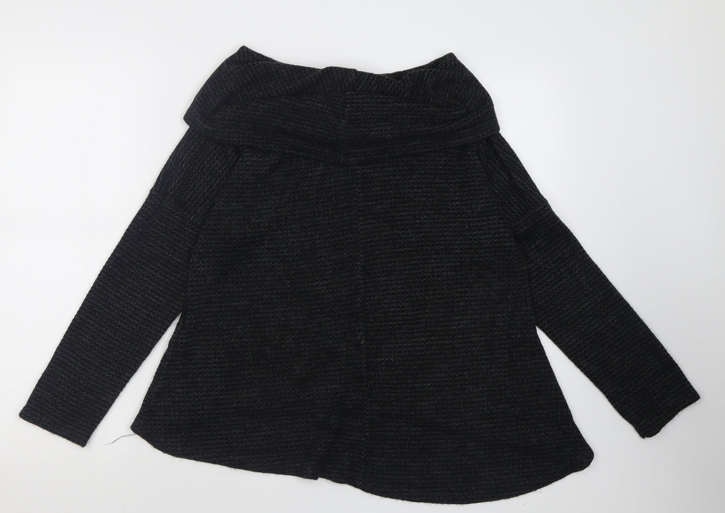 Apricot Womens Black Roll Neck  Acrylic Pullover Jumper Size M