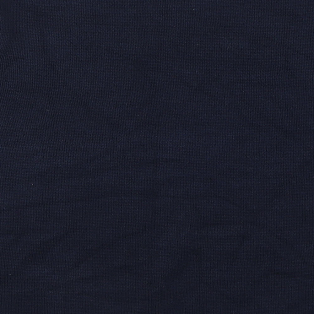 BHS Womens Blue V-Neck  Cotton Cardigan Jumper Size 22