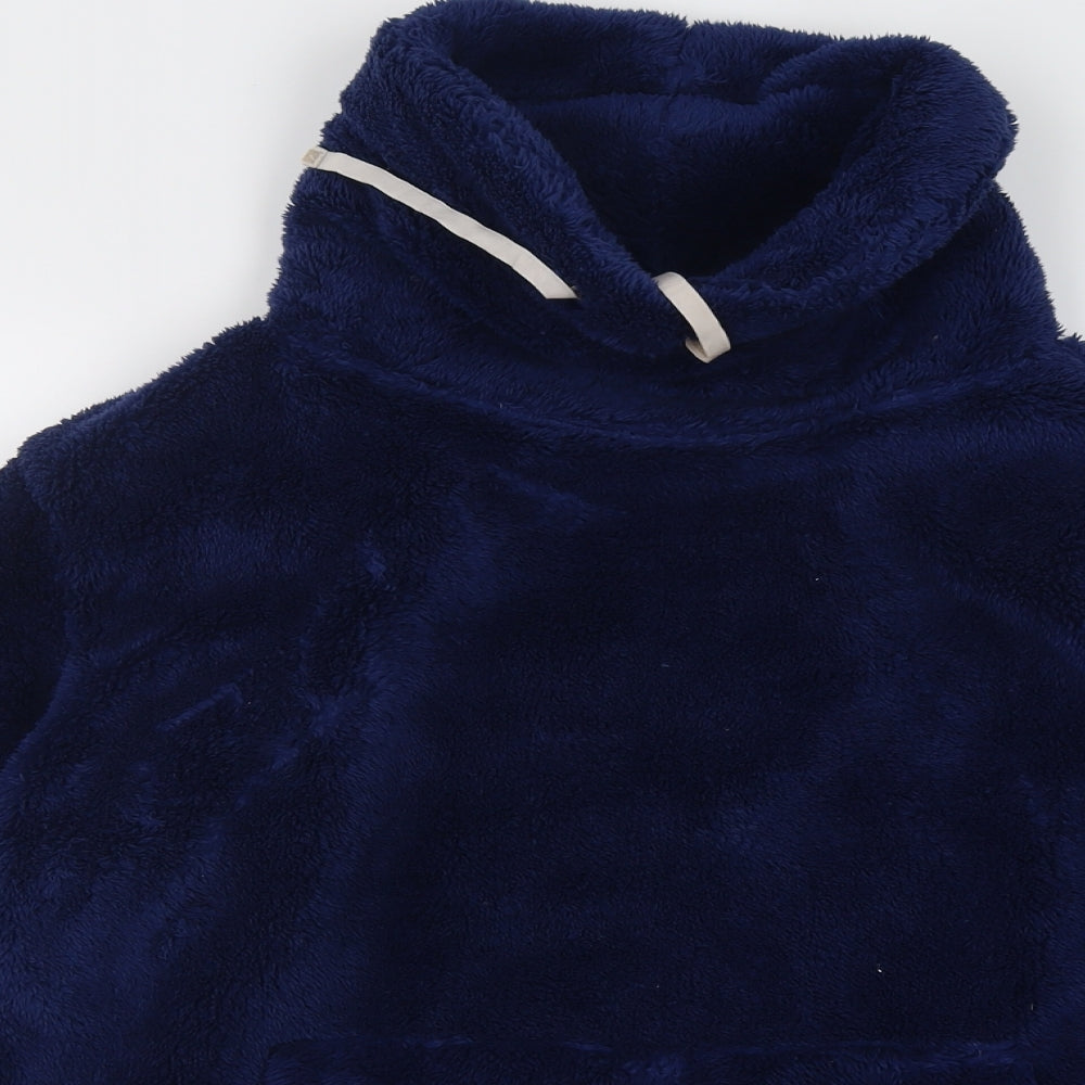 Crane Mens Blue High Neck  Polyester Pullover Jumper Size L