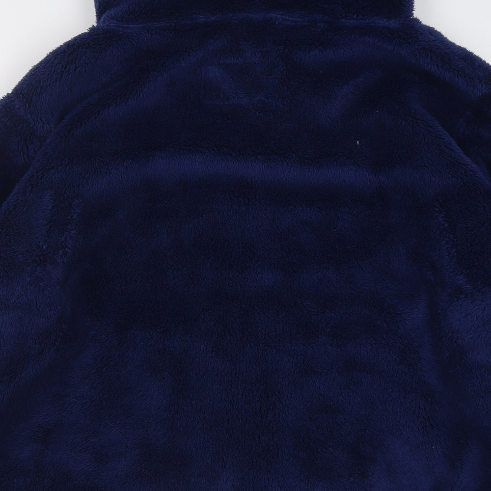 Crane Mens Blue High Neck  Polyester Pullover Jumper Size L