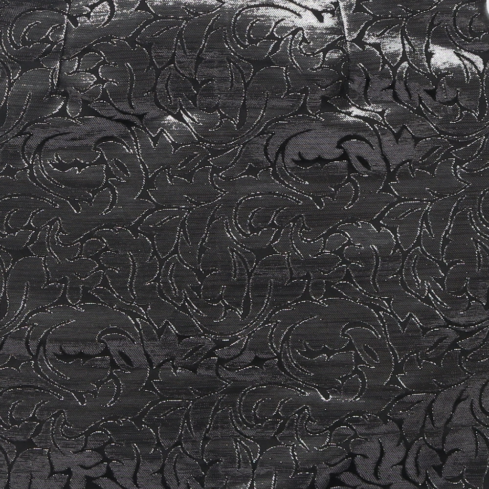 George Womens Silver Geometric Polyester A-Line Skirt Size 14   Zip