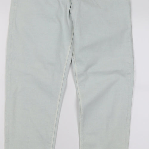 waven Womens Green  Cotton Mom Jeans Size 6 L28 in Regular Button