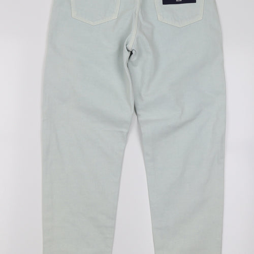 waven Womens Green  Cotton Mom Jeans Size 6 L28 in Regular Button