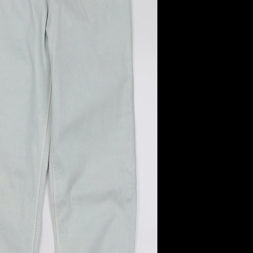waven Womens Green  Cotton Mom Jeans Size 6 L28 in Regular Button