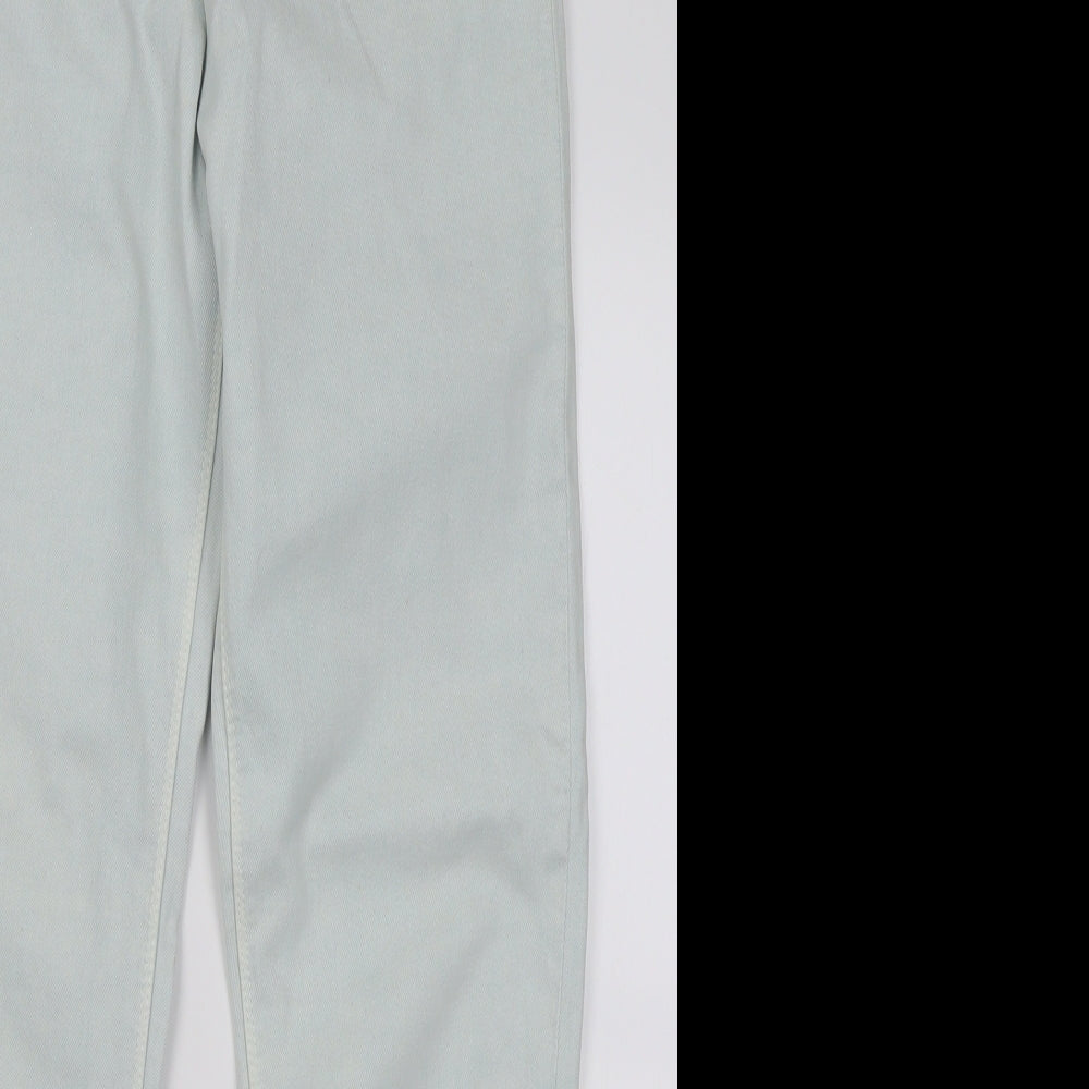 waven Womens Green  Cotton Mom Jeans Size 6 L28 in Regular Button