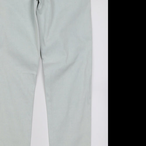 waven Womens Green  Cotton Mom Jeans Size 6 L28 in Regular Button