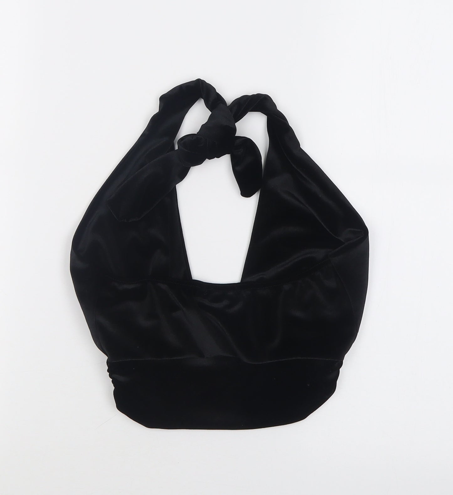 I SAW IT FIRST Womens Black  Polyester Cropped Tank Size 6 Halter