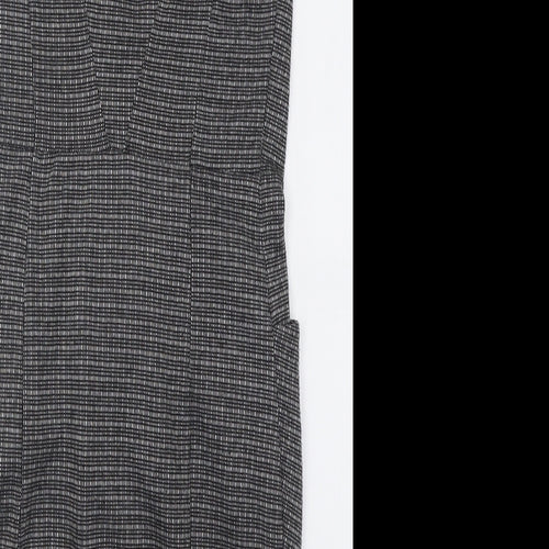 Atmosphere Womens Grey Check Polyester Bodycon  Size 8  Roll Neck Pullover