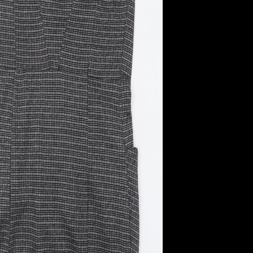 Atmosphere Womens Grey Check Polyester Bodycon  Size 8  Roll Neck Pullover