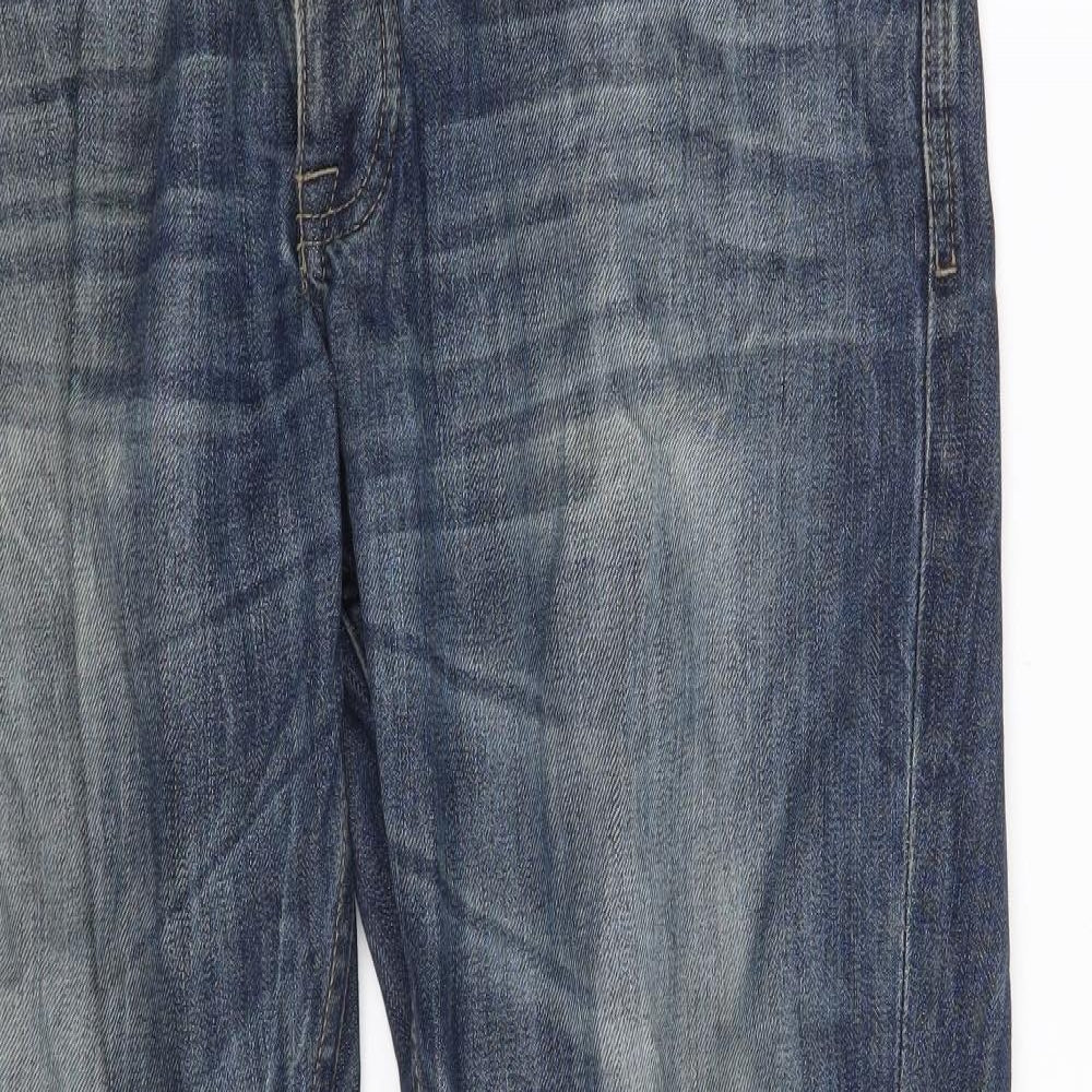 CKH. DENIMITE Mens Blue  Cotton Straight Jeans Size 38 in L34 in Slim Button