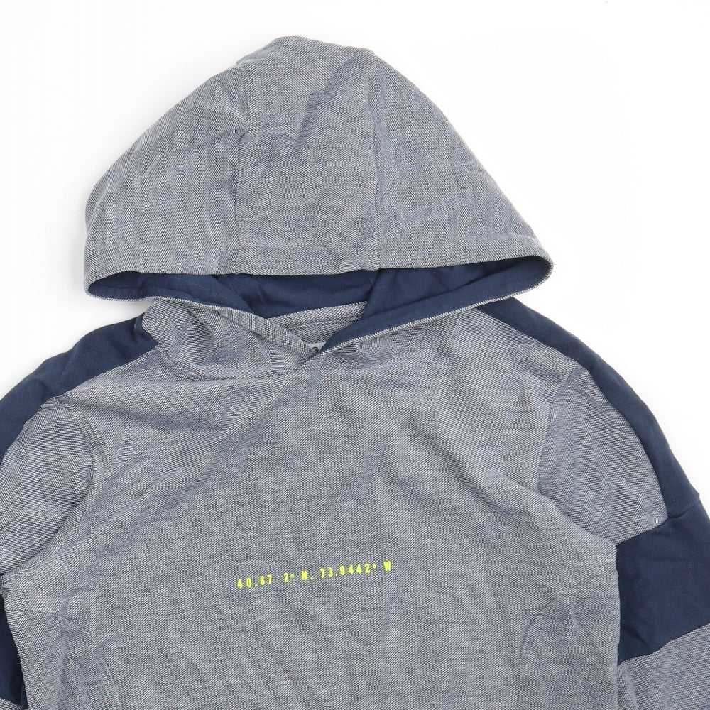 TU Boys Blue  Cotton Pullover Hoodie Size 10 Years