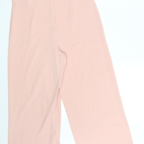 PRETTYLITTLETHING Womens Pink  Polyester Bloomer Trousers Size 10 L22 in Regular Zip