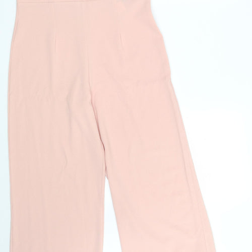 PRETTYLITTLETHING Womens Pink  Polyester Bloomer Trousers Size 10 L22 in Regular Zip