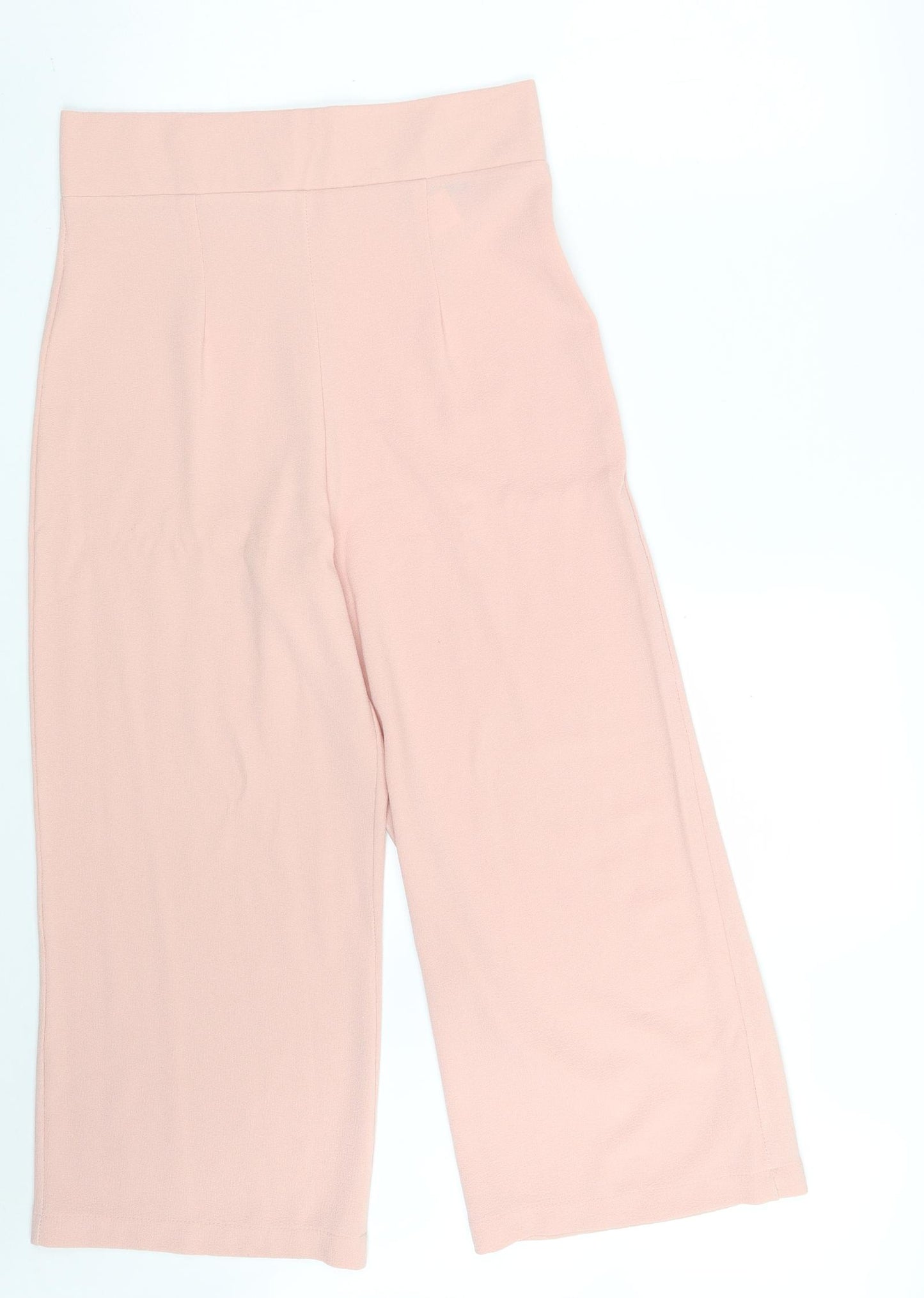 PRETTYLITTLETHING Womens Pink  Polyester Bloomer Trousers Size 10 L22 in Regular Zip