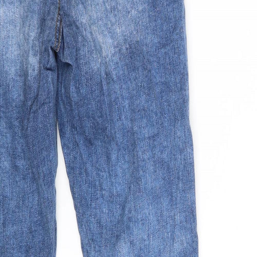 Denim & Co. Womens Blue  Cotton Skinny Jeans Size 8 L27 in Slim Zip