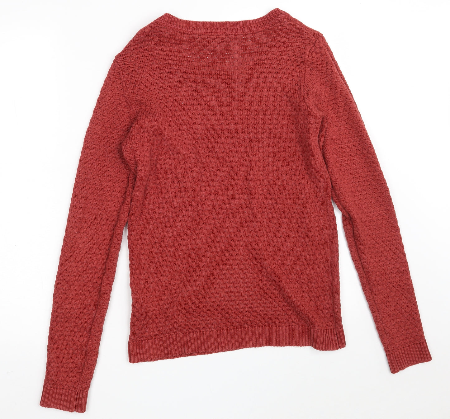 VILA Womens Brown Scoop Neck  Acrylic Pullover Jumper Size M