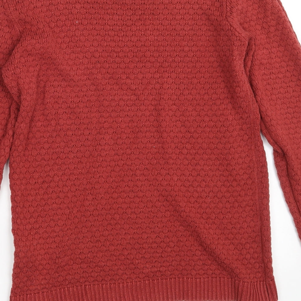 VILA Womens Brown Scoop Neck  Acrylic Pullover Jumper Size M