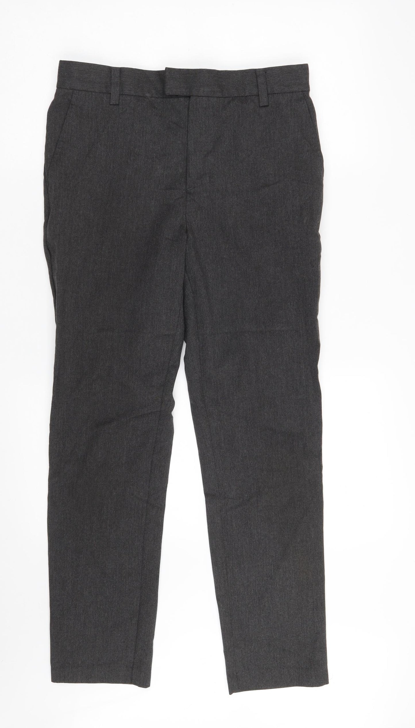NEXT Boys Grey  Polyester Dress Pants Trousers Size 15 Years  Regular Zip - School Pants