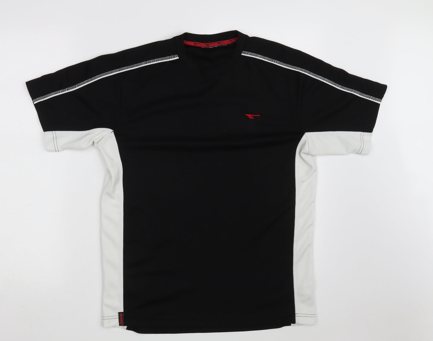 Dunnes Stores Mens Black  Polyester  T-Shirt Size L Round Neck  - HI-TEC