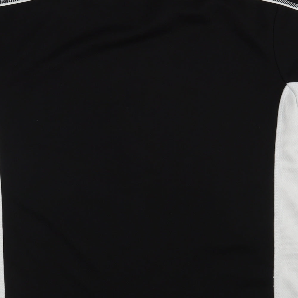 Dunnes Stores Mens Black  Polyester  T-Shirt Size L Round Neck  - HI-TEC