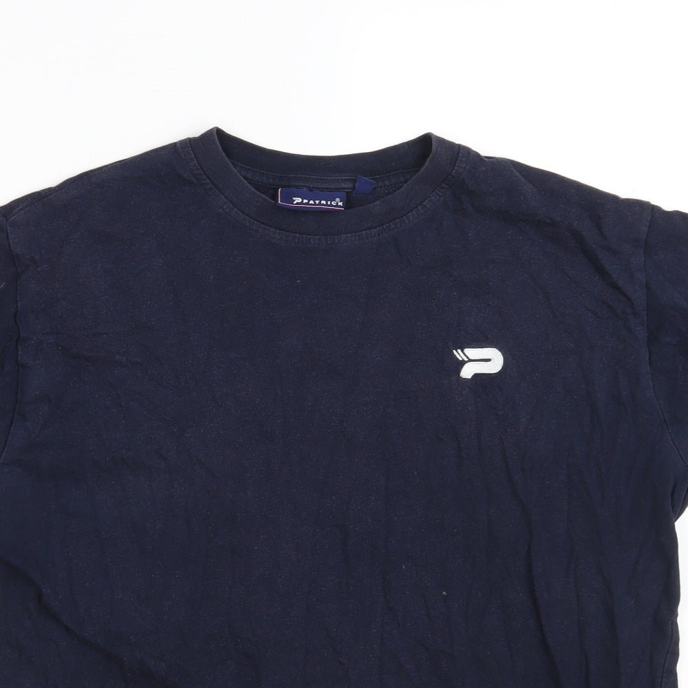 Patrick Boys Blue  100% Cotton Basic T-Shirt Size 13 Years Round Neck