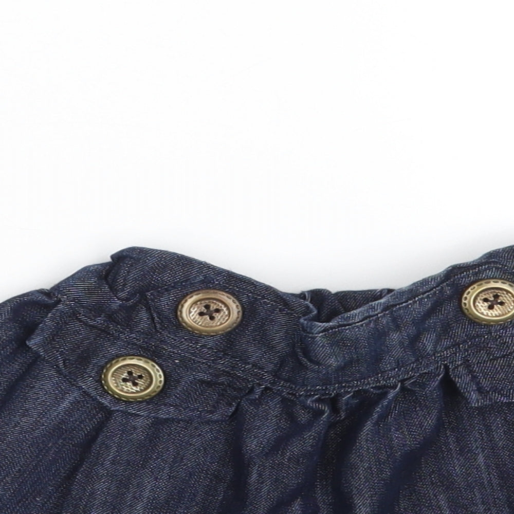 NEXT Girls Blue  Cotton Mini Skirt Size 3-6 Months