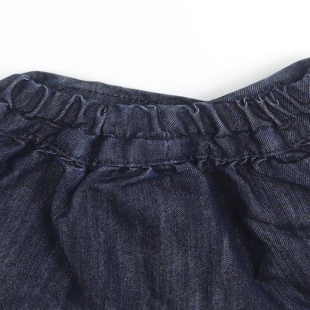 NEXT Girls Blue  Cotton Mini Skirt Size 3-6 Months